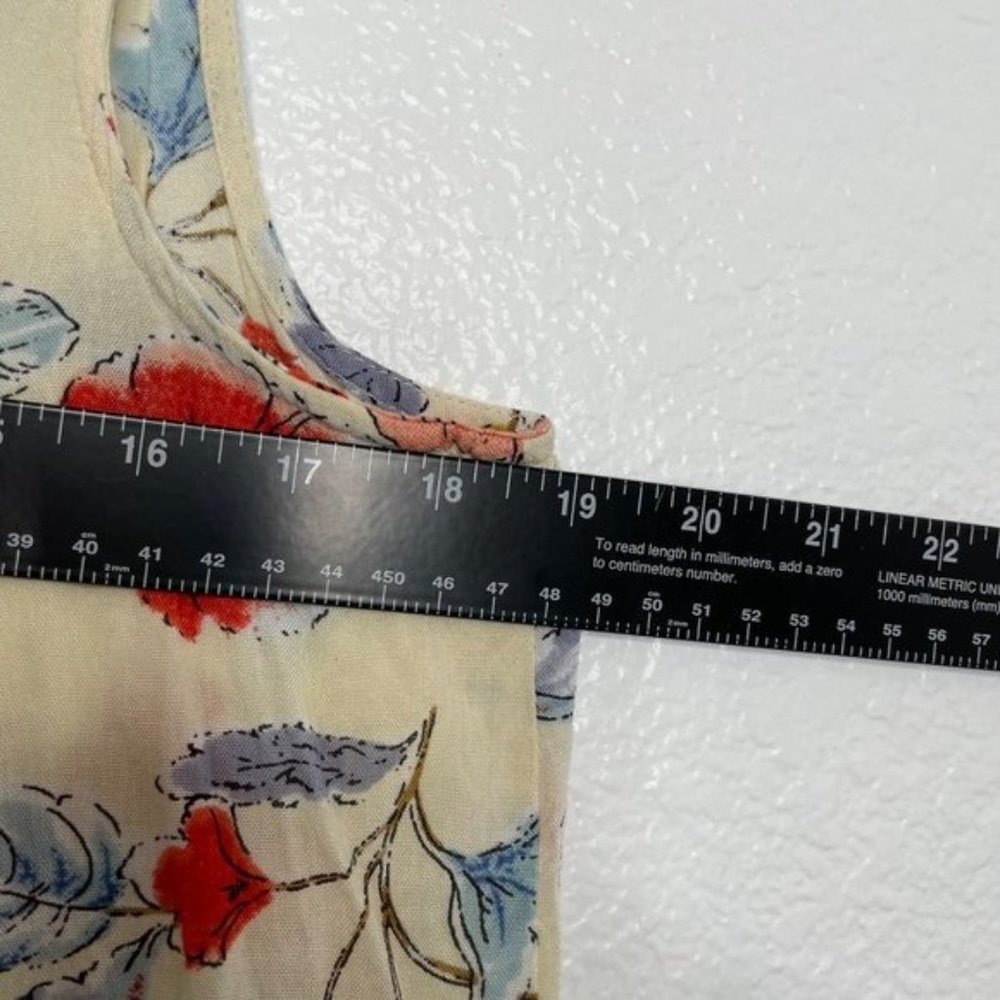 Patrons of Peace Women's Size M Floral Casual Pullover Sleeveless V-Neck Blouse - Picture 6 of 15